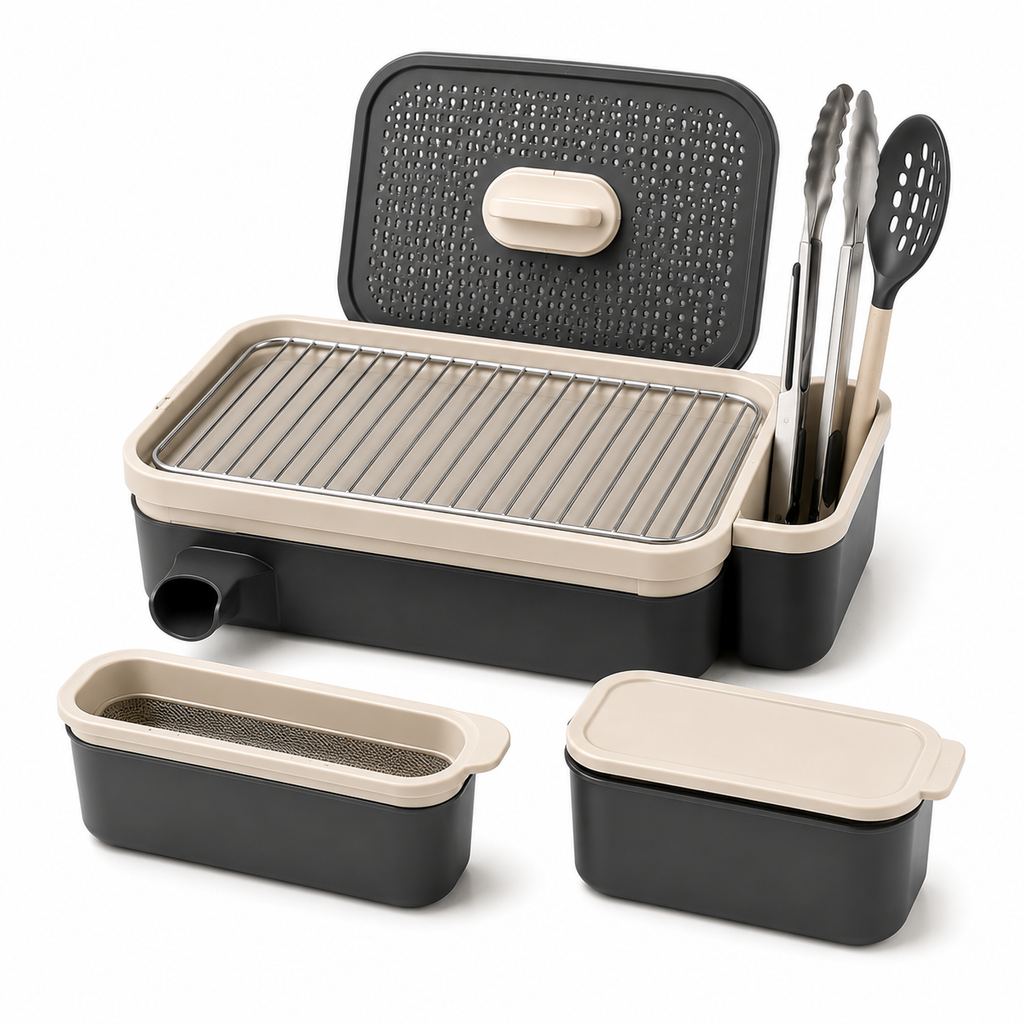 FinlandSelect™ 6-in-1 Fry, Drain & Oil-Saving Station
