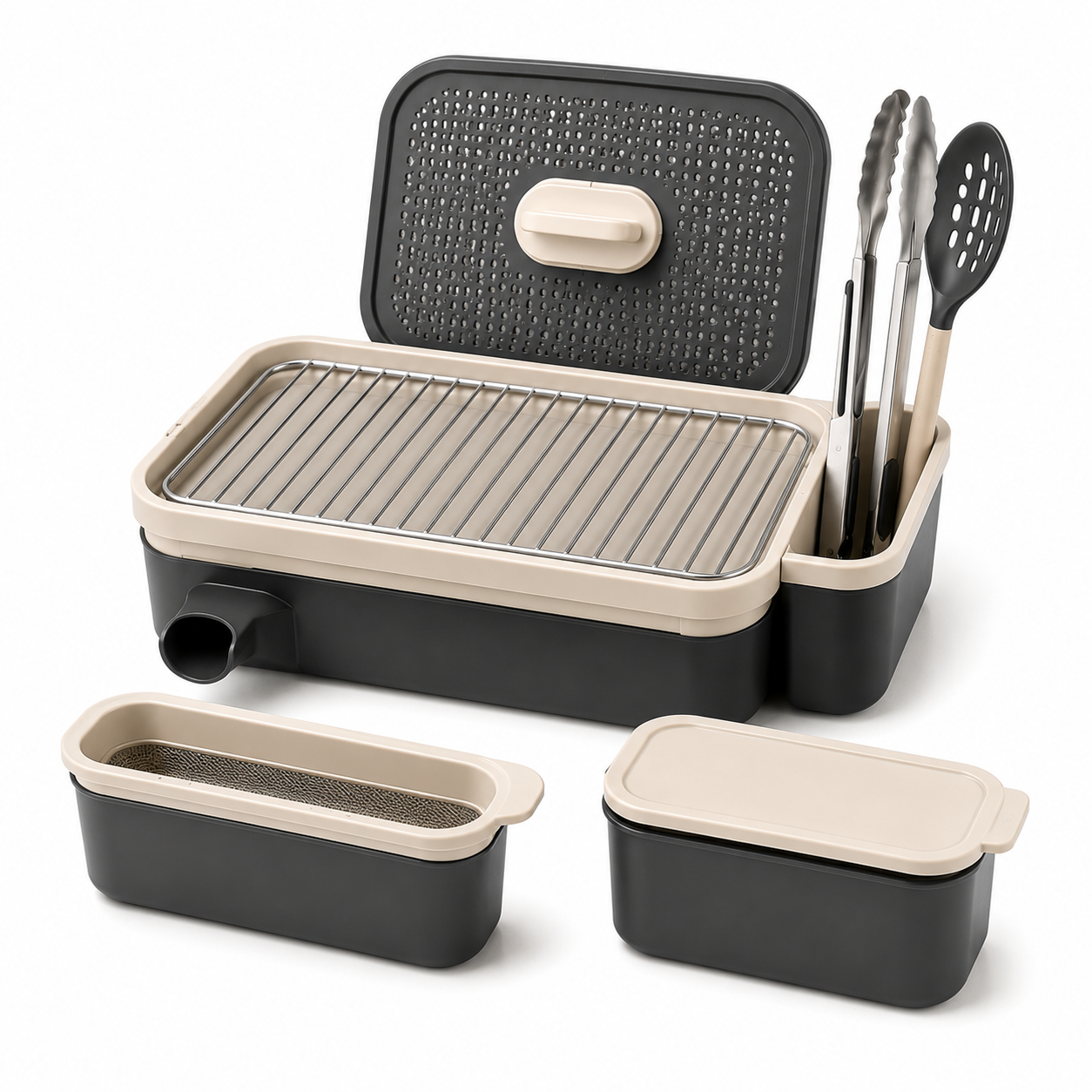 FinlandSelect™ 6-in-1 Fry, Drain & Oil-Saving Station