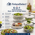 FinlandSelect™ 6-in-1 Fresh Produce Wash, Spin & Storage Station